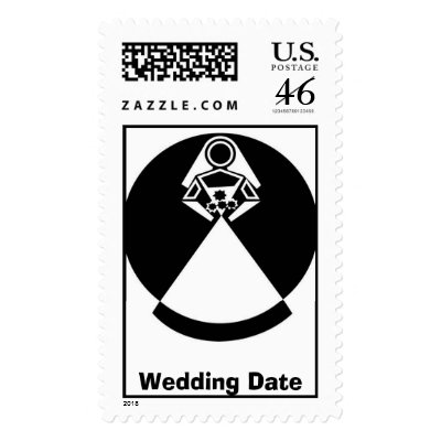 Mod Bride Postage Stamp