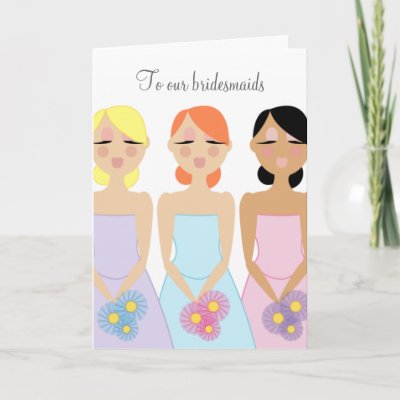 mod BRIDESMAID custom THANK YOU card