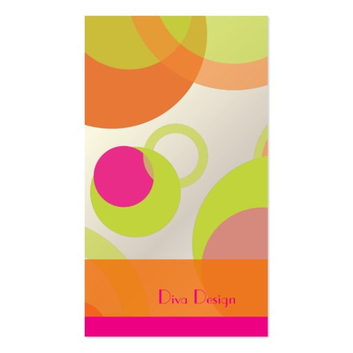Mod bubbles BusinessCard/faux pearl accent Business Card Templates
