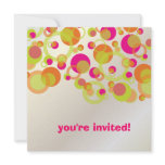Mod bubbles/contemporary Invitations