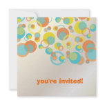 Mod bubbles/contemporary Invitations