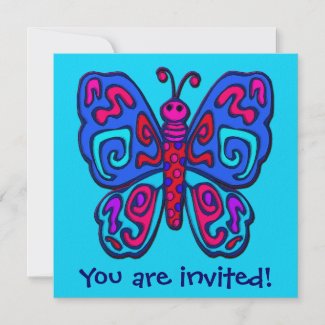 Mod Butterfly Invitation invitation