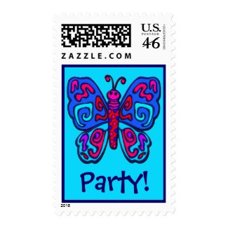 Mod Butterfly Postage Stamp stamp