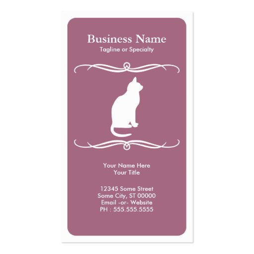mod cat business card templates (front side)