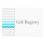 Mod chevron aqua Ombre Gift Registry Cards Business Card Template
