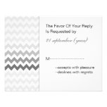 Mod chevron gray  Ombre wedding rsvp invitations