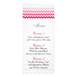 Mod chevron Pink Ombre wedding menu cards Custom Rack Cards