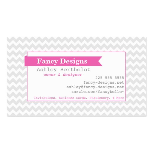 Mod Chevron Stripes Business Card Templates (front side)