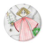 Mod Christmas Angel Magnets