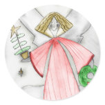 Mod Christmas Angel Sticker