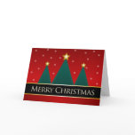 Mod Christmas Trees Contemporary Christmas Card