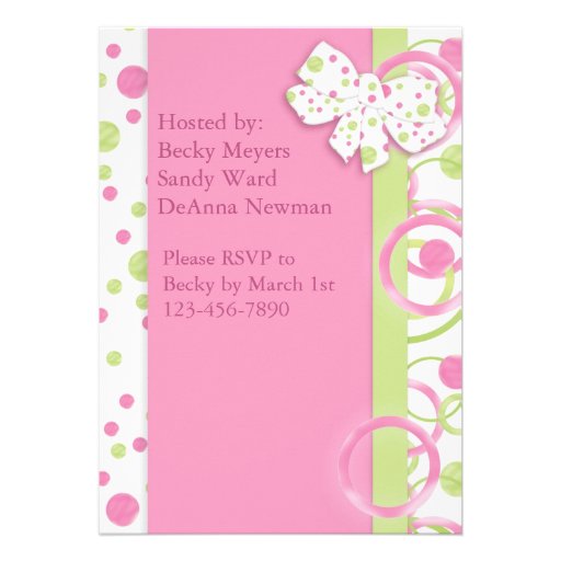 Mod Circles Baby Girl Shower Invitation