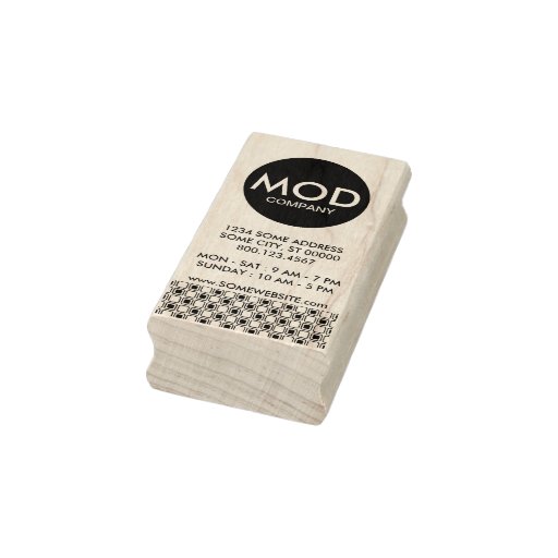 mod company business card rubber stamp zazzle mod business cards