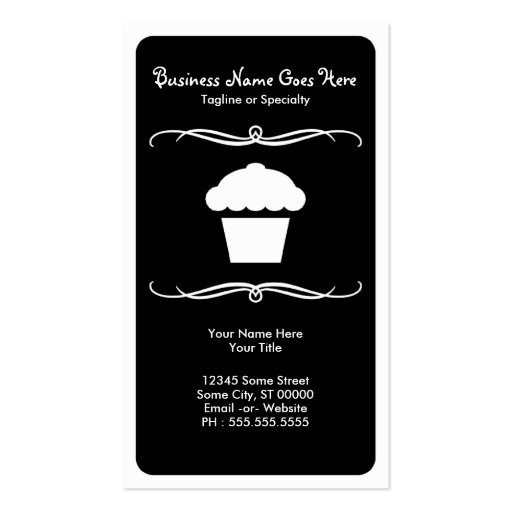 mod cupcake business card