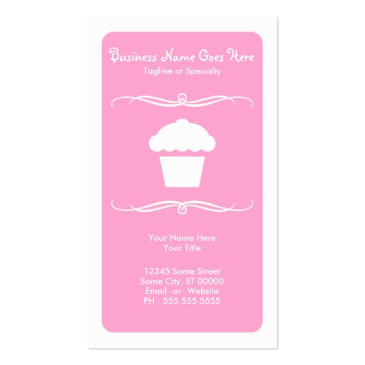 mod cupcake business card template (front side)