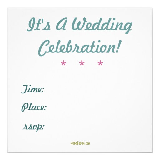 Mod Custom Wedding Invitation