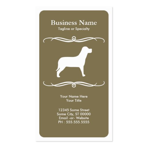 mod dog business card template (front side)