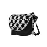 Mod Dots Black & White Messenger Bag (basic black) messenger bags