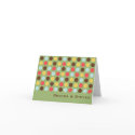 Mod dots green sleek modern circle thank you card