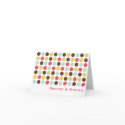 Mod dots white sleek modern circle thank you card