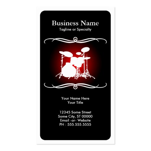 mod drums business card