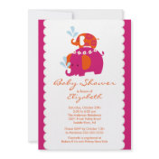 Mod Elephant Baby Shower Invitation Baby & Mom