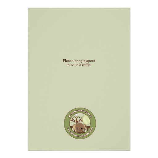 Mod ELEPHANT Baby Shower Invitation KME-G green