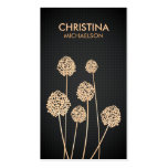 MOD FLOWERS in GOLD Business Card Templates