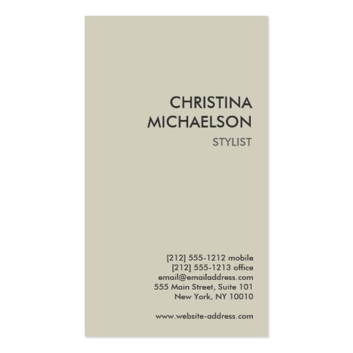 MOD FLOWERS in GOLD Business Card Templates (back side)