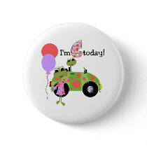 Mod Frogs 6th Birthday buttons