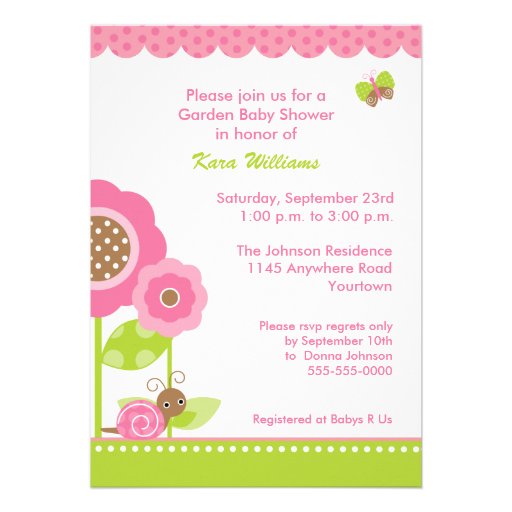 Mod Garden Baby Shower Invitation