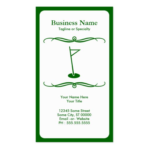mod golf business card