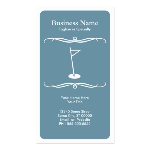 mod golf business card template (front side)