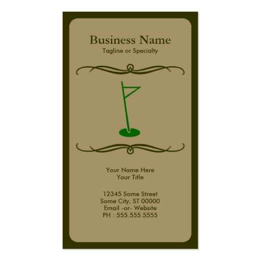 mod golf business cards (front side)