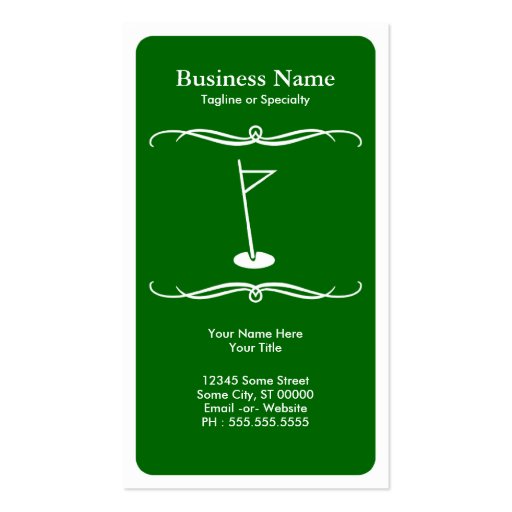 mod golf business cards (front side)