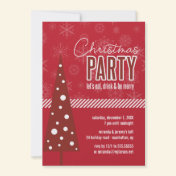 Mod Holiday Tree Christmas Party Invitation