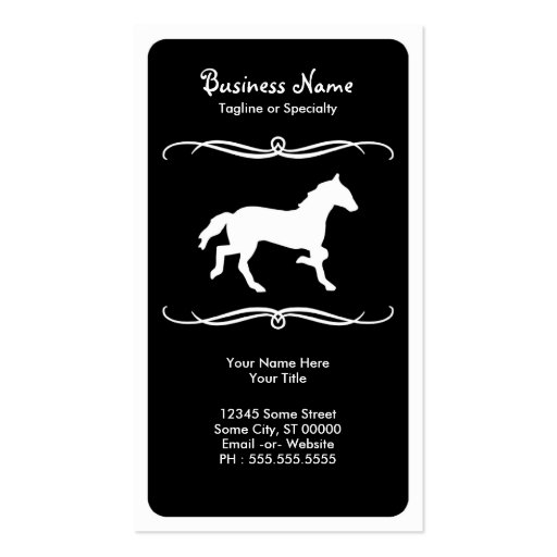 mod horse business card (front side)