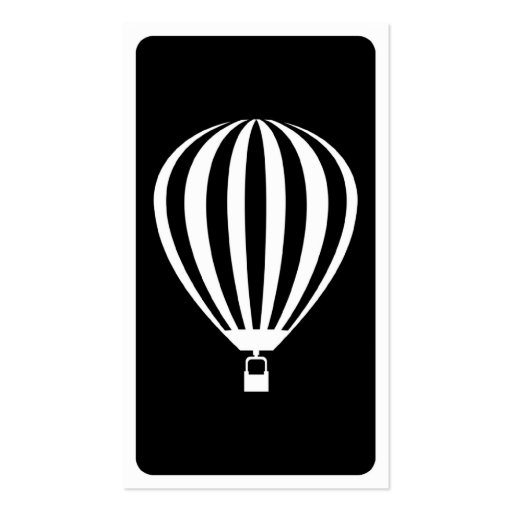 mod hot air balloon business card template (back side)