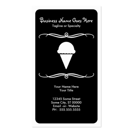 mod ice cream business card template (front side)