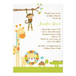Mod Jungle Safari Baby Shower Invitation