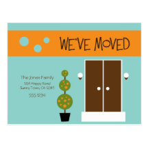 Mod  - Just Moved Announcement Postcards