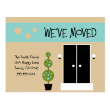 Mod  - Just Moved Announcement Postcards