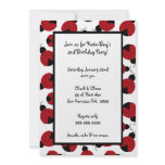 MOD Ladybug frame birthday party invitation frame