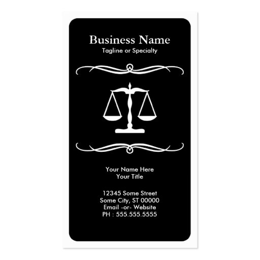 mod law business card templates (front side)