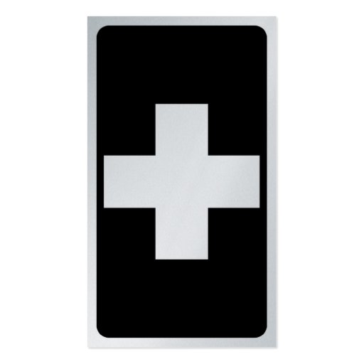 mod medical cross business card (back side)