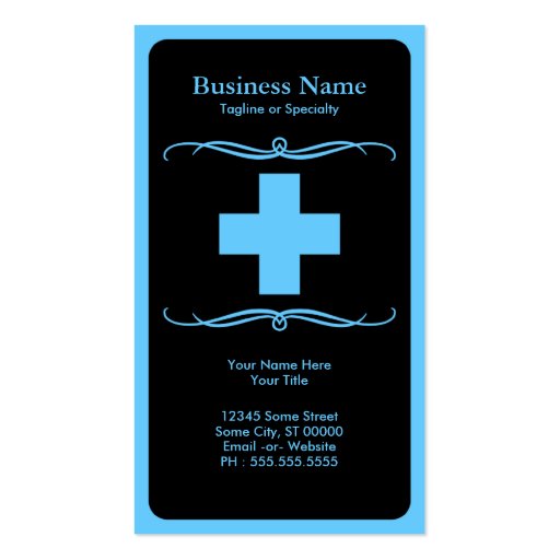 mod medical cross business card template (front side)