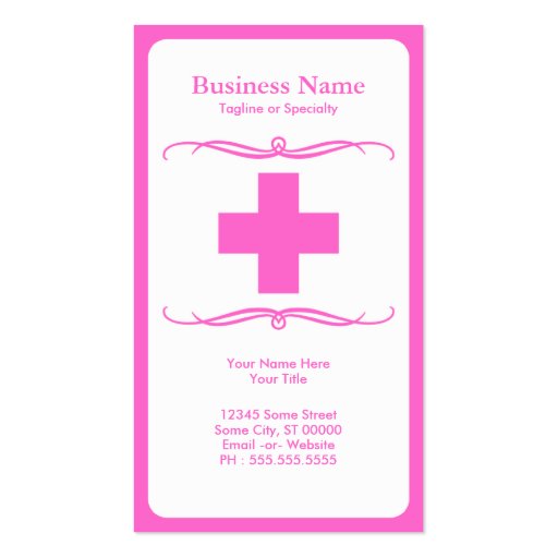 mod medical cross business card template (front side)