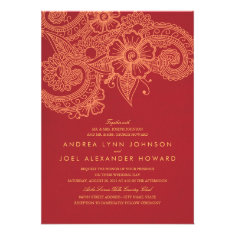Mod Mehandi Wedding Invitation