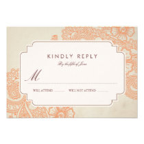 Mod Mehandi Wedding RSVP invitations