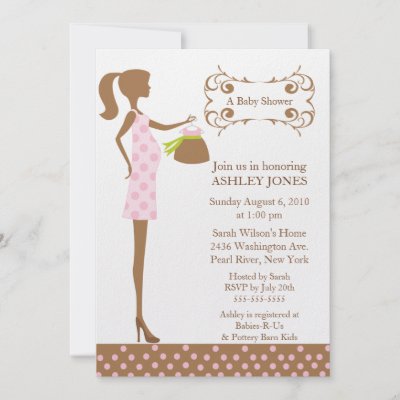   Baby Shower Theme on Mod Mom Baby Girl Shower Personalized Announcements From Zazzle Com